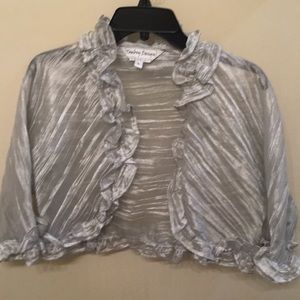 Silver bolero jacket size L